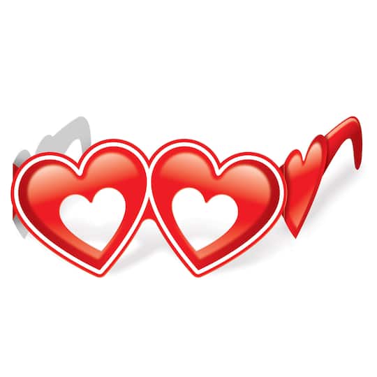 Beistle Red Heart Eyeglasses, 24ct.